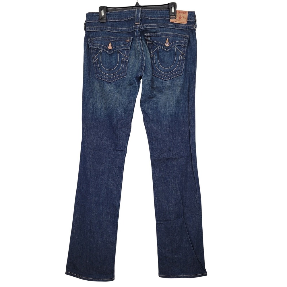 True Religion Y2K Swarovski Disco Billy Big T Jeans Women Sz 31 Jeweled Low Rise